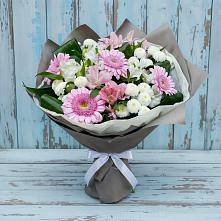 Букет цветов из:  Герберы, Альстромерии и Хризантемы #REPLACE_PRED# Тереке