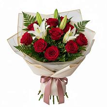 Букет цветов из:  Лилии и Розы в Тереке