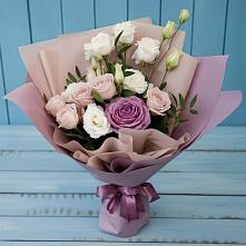 Букет цветов из:  Розы и Лизиантусы в Тереке