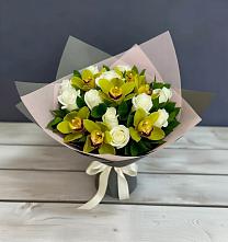 Букет цветов из:  Орхидеи и Розы в Тереке