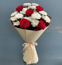 Букет цветов из:  Розы и Хризантемы в Тереке