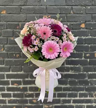 Букет цветов из:  Герберы и Хризантемы в Тереке