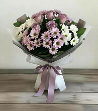 Букет цветов из:  Хризантемы и Розы #REPLACE_PRED# Тереке