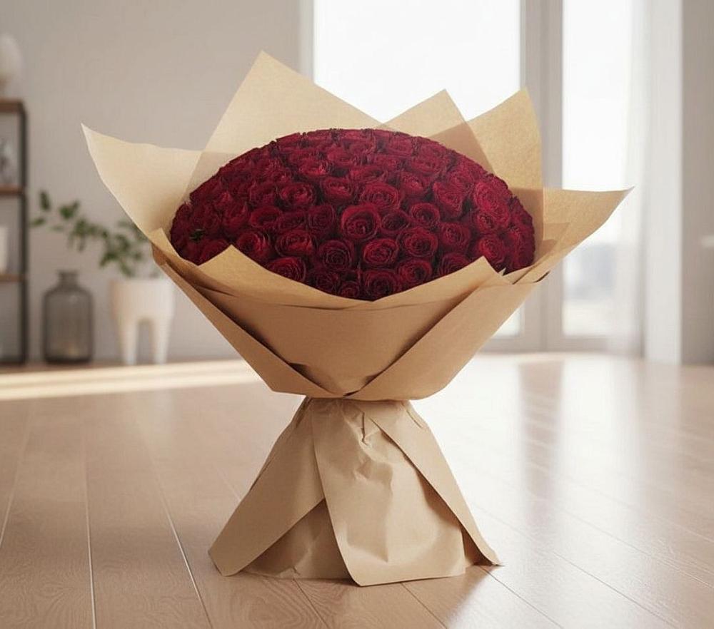 Букет 101 Красная роза в Тереке