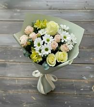 Букет цветов из:  Альстромерии, Розы и Хризантемы в Тереке