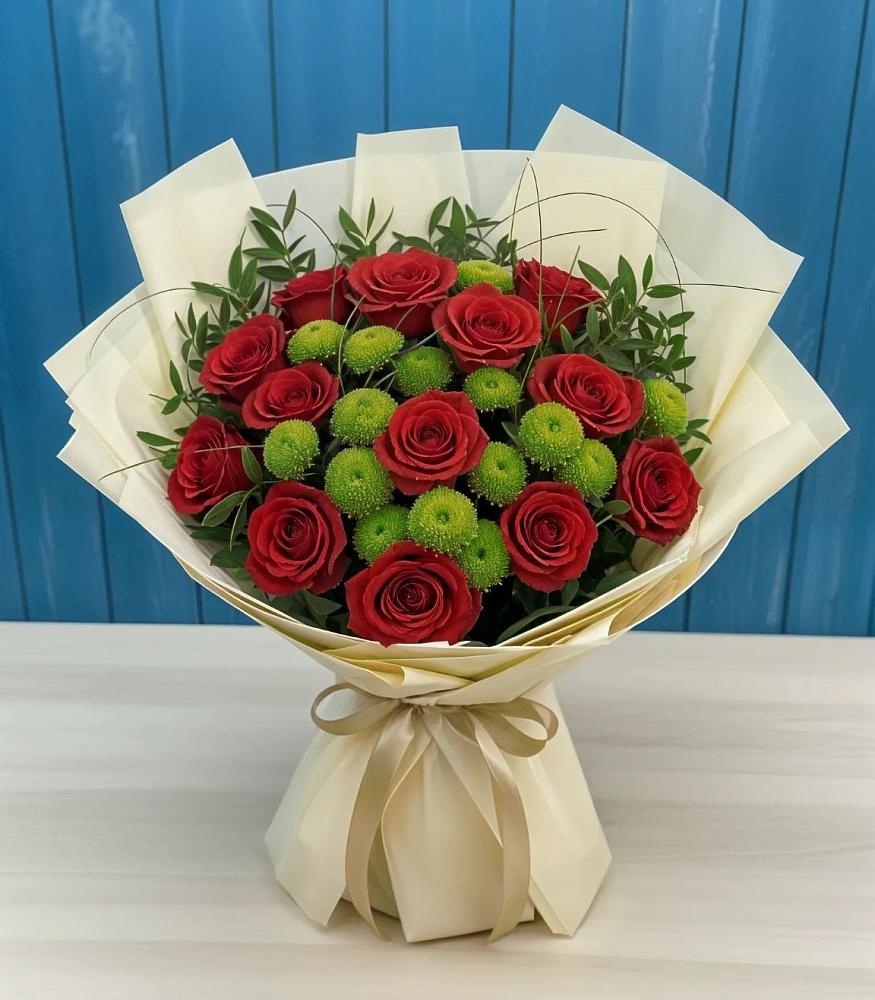 Букет цветов из: Розы и Хризантемы в Тереке